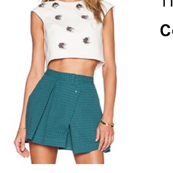 Revolve X Tibi Nuage Cap Sleeve Cropped Top in White - Picture 6 of 7